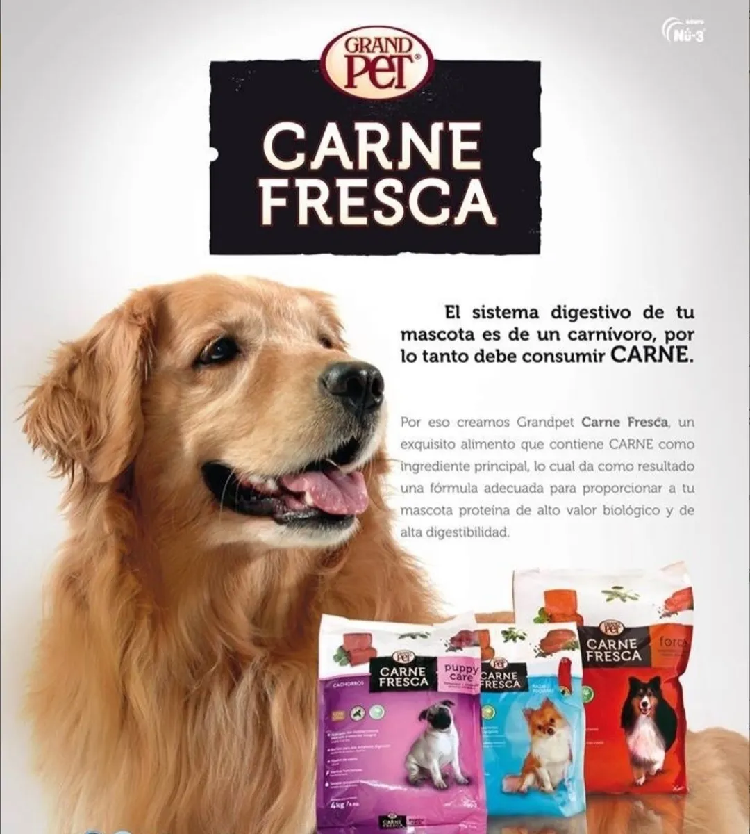 Grand Pet - Alimento Premium Para Cachorros Carne Fresca Puppy Care 4 Kg